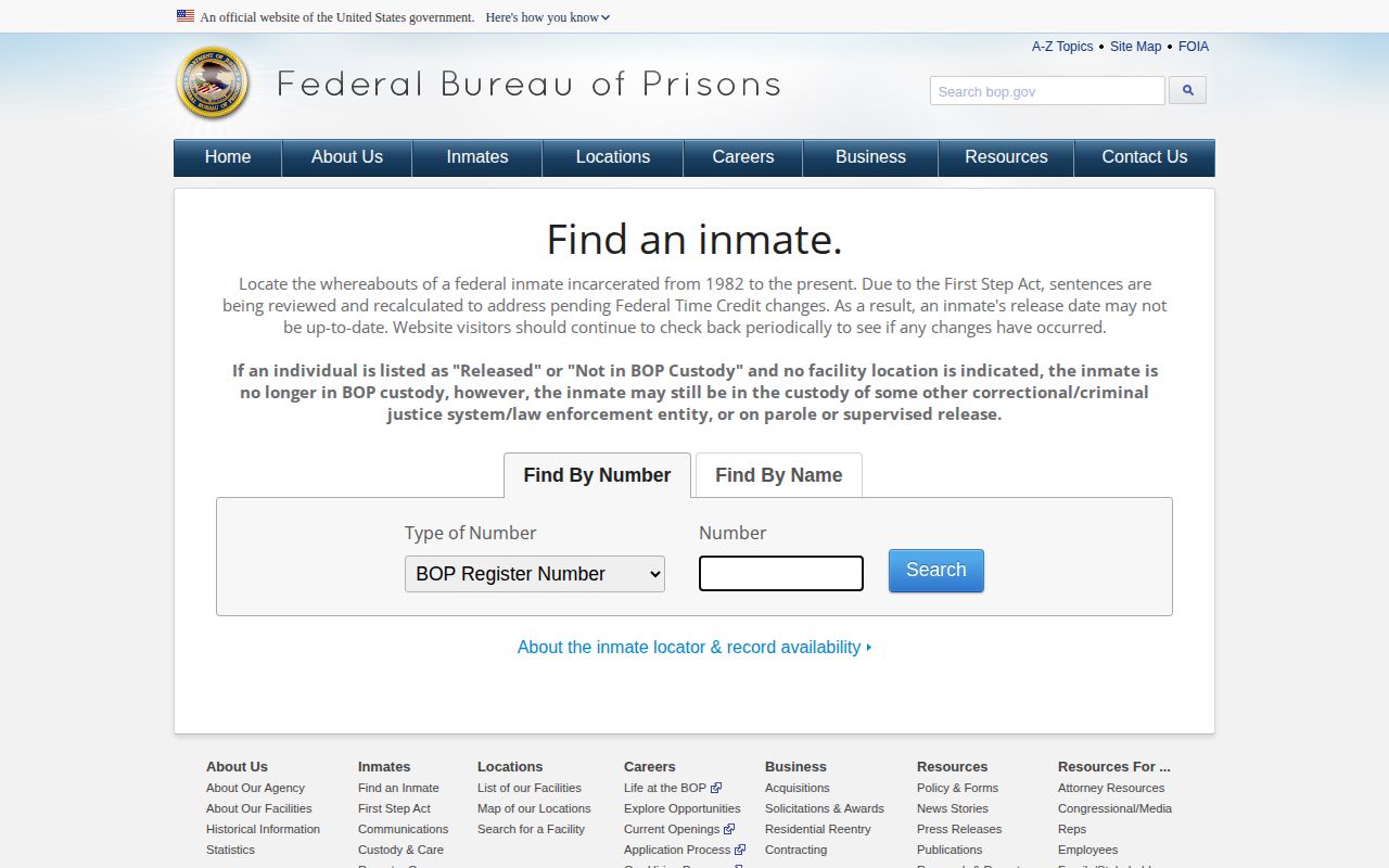 FCI Milan federal released inmate BOP locator search
